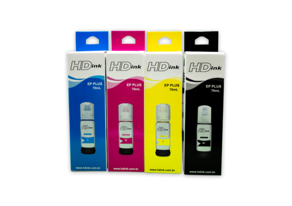 Refis de Tinta HD Ink 70ml - p/ Impressoras Epson Ecotank 504 & 544 (B,C,M,Y)